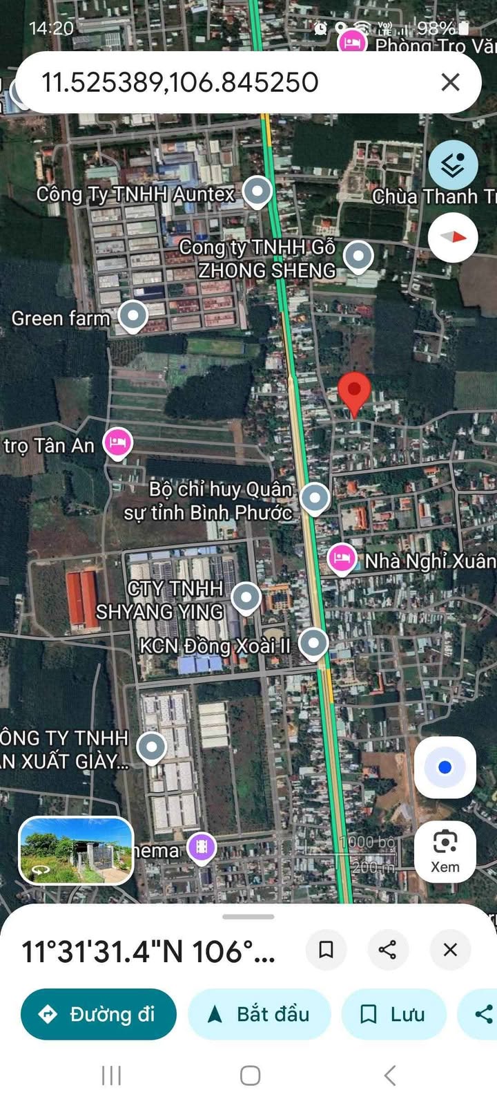 Đất thổ cư 204m² khu phố 3, Đồng Xoài chỉ 1 tỷ - Cơ hội đầu tư hấp dẫn!