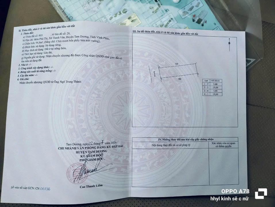 Đất nền Thanh Vân Tam Dương 94m² giá 1.3 tỷ - Mặt tiền rộng ô tô tránh nhau!