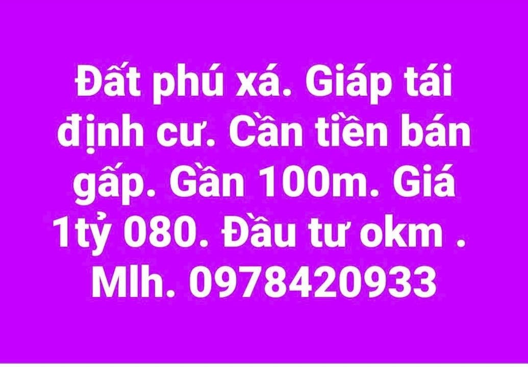 Đất nền Phú Xá 100m² giá 1.08 tỷ - Cơ hội đầu tư hấp dẫn!