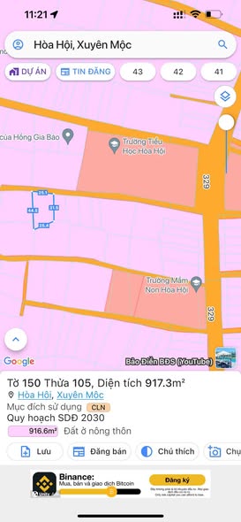 Đất nền Hòa Hội - Xuyên Mộc 1000m² giá 2.25 tỷ - Đầu tư sinh lời ngay!