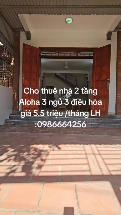 Nhà riêng 2 tầng cho thuê tại Đồng Bẩm Thái Nguyên - Phòng rộng rãi, giá 5.5 triệu