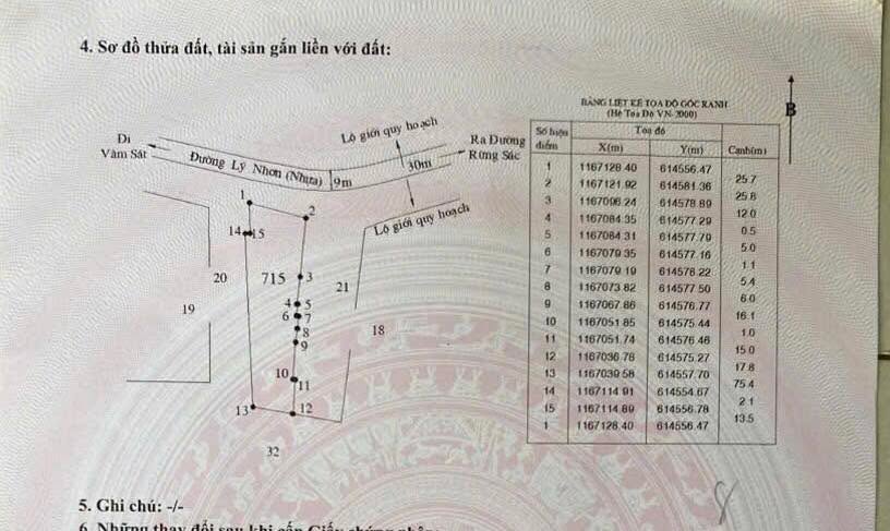 Đất nền mặt tiền Lý Nhơn, An Thới Đông, Cần Giờ 1890m² giá 8.5 tỷ - Cơ hội đầu tư sinh lời!