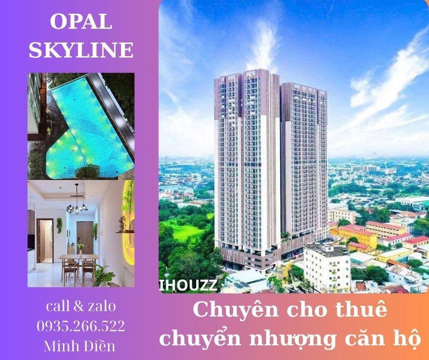 Căn hộ Opal Skyline Lái Thiêu 60m² giá 2.2 tỷ - Tiện ích 5 sao đẳng cấp!