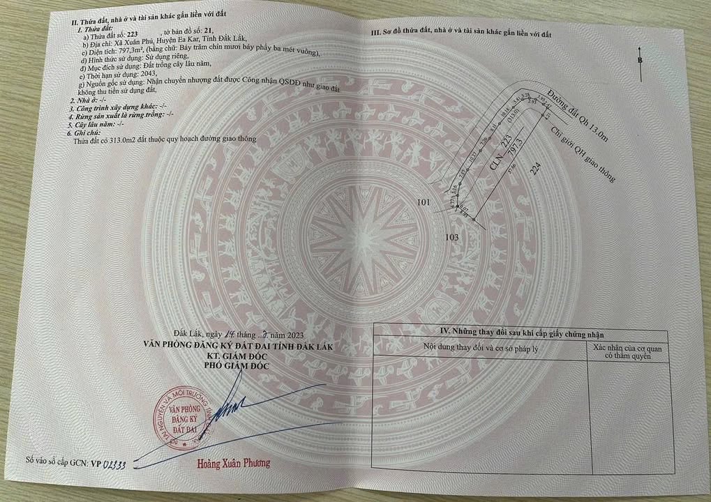 Đất góc 2 mặt tiền Xuân Phú, Ea Kar, Đắk Lắk 797m² giá chỉ 199 triệu - Đầu tư sinh lời ngay!