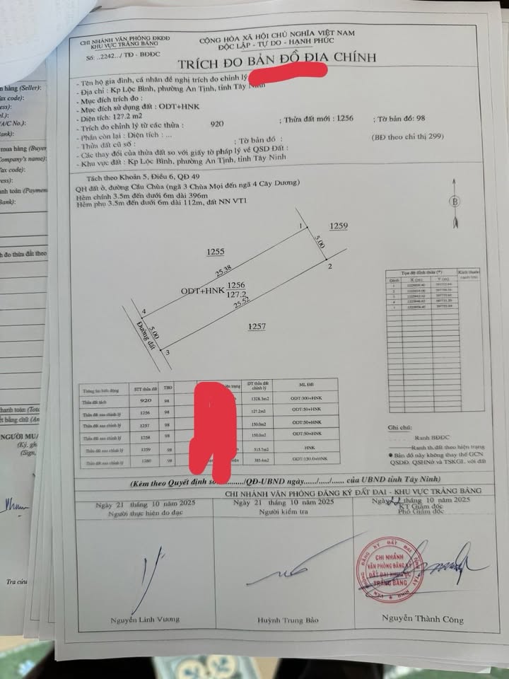 Đất nền phường An Tịnh, Trảng Bàng, Tây Ninh - 125m² chỉ 479 triệu - Cơ hội đầu tư tuyệt vời!