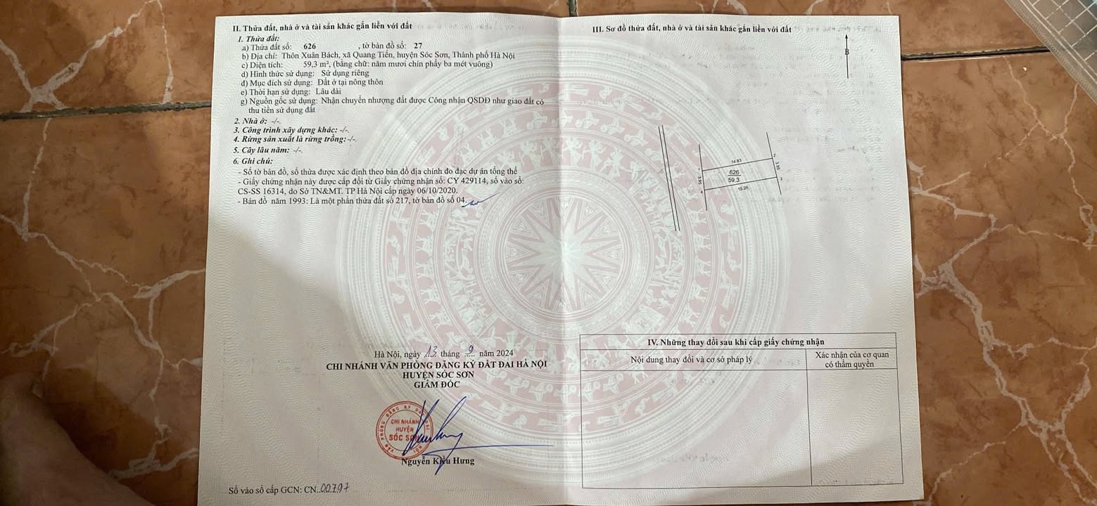 Nhà riêng Quang Tiến, Sóc Sơn 59m² giá 4 tỷ - Đường rộng ô tô tránh