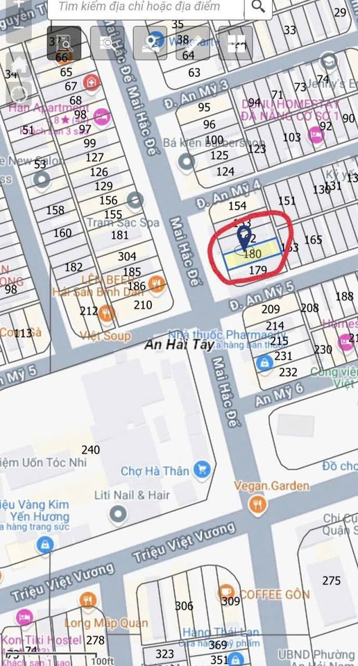 Đất mặt tiền Mai Hắc Đế, Sơn Trà, Đà Nẵng 102.6m² giá 100 triệu - Đầu tư sinh lời ngay!