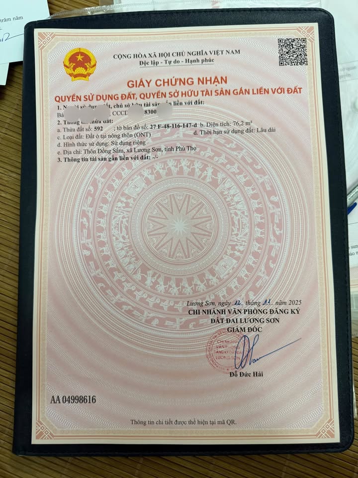 Đất thổ cư 76m² tại Nhuận Trạch, Lương Sơn chỉ 1 tỷ - Đầu tư sinh lời lý tưởng!