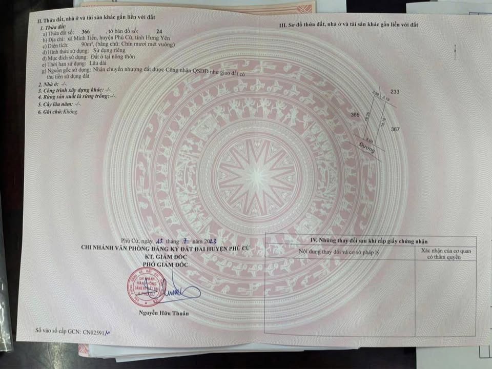 Đất nền Minh Tiến Phù Cừ 90m² giá 700 triệu - Đầu tư sinh lời ngay!