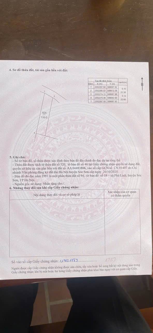 Đất thổ cư 110m² tại xã Phù Linh, Sóc Sơn - Giá thỏa thuận, cơ hội đầu tư hấp dẫn!
