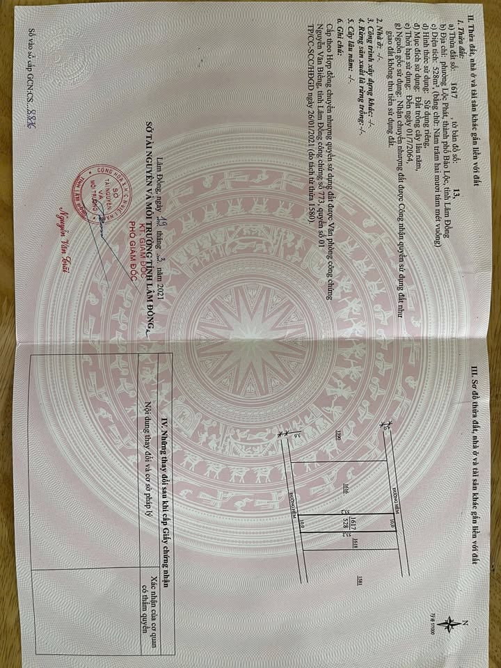 Đất nền 2 mặt tiền đường Nguyễn Văn Cừ, Bảo Lộc 532m² giá 2.8 tỷ - Pháp lý sổ đỏ đầy đủ!