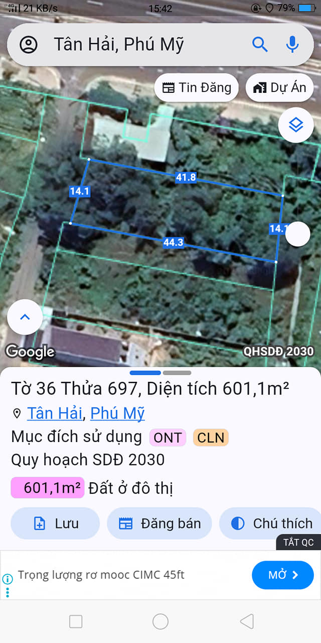 Đất nền Tân Hải, TP Phú Mỹ 618.8m² giá 5.632 tỷ - Cơ hội đầu tư lý tưởng!
