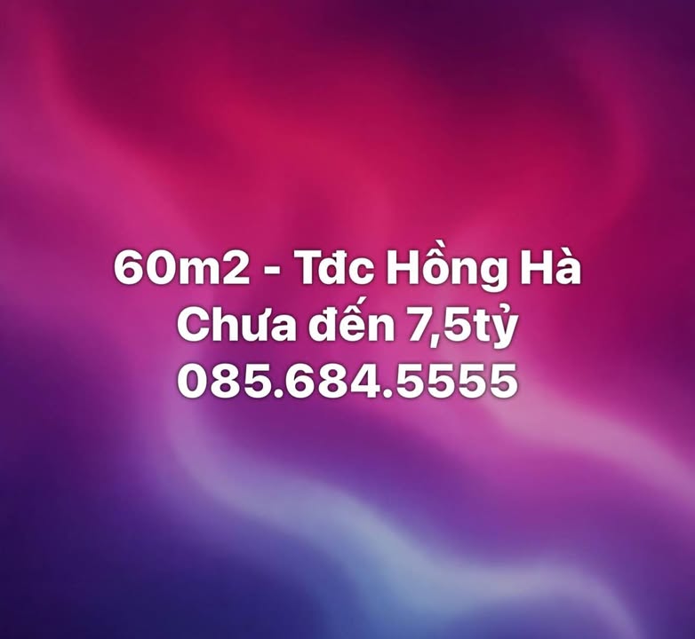 Bán gấp căn hộ TĐC Hồng Hà 60m² giá 7.5 tỷ - Sẵn sàng vào ở!