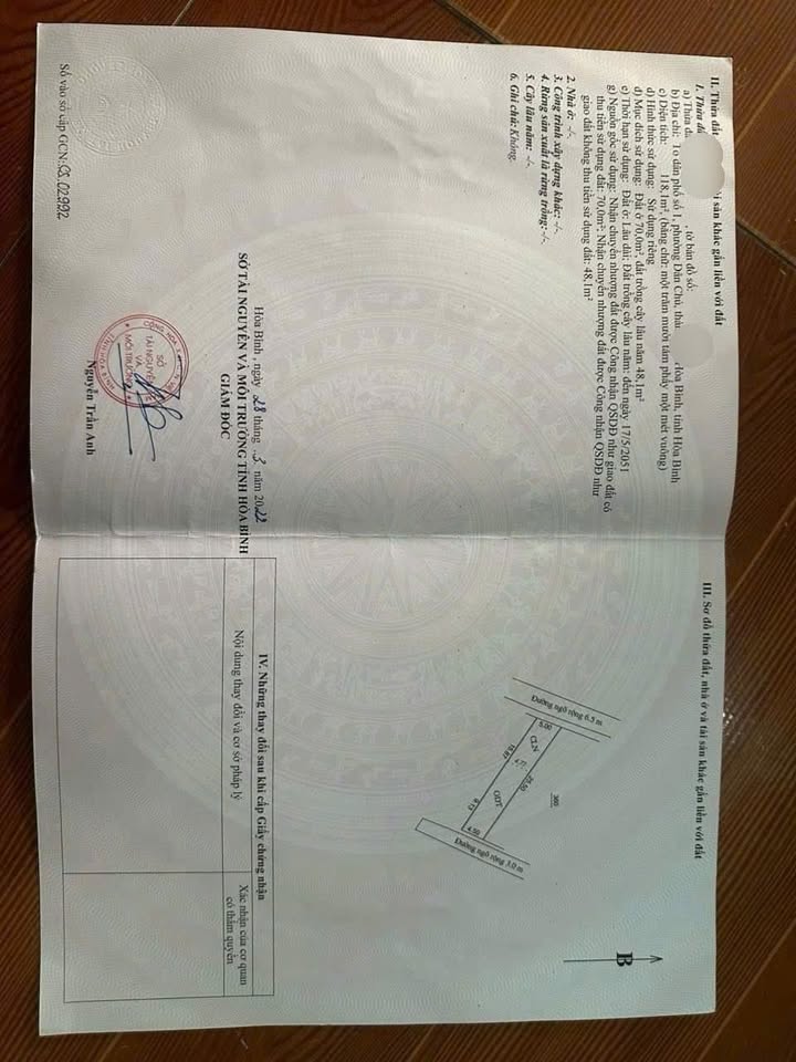 Đất 2 mặt đường tại phường Thống Nhất, TP Hòa Bình 118m² - Cơ hội đầu tư sinh lời hấp dẫn!