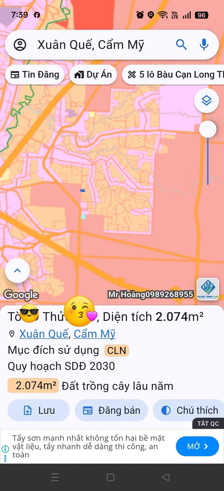 Đất nền 2000m² tại KCN Xuân Quế, Cẩm Mỹ, giá 2.7 tỷ - Cơ hội đầu tư hấp dẫn!