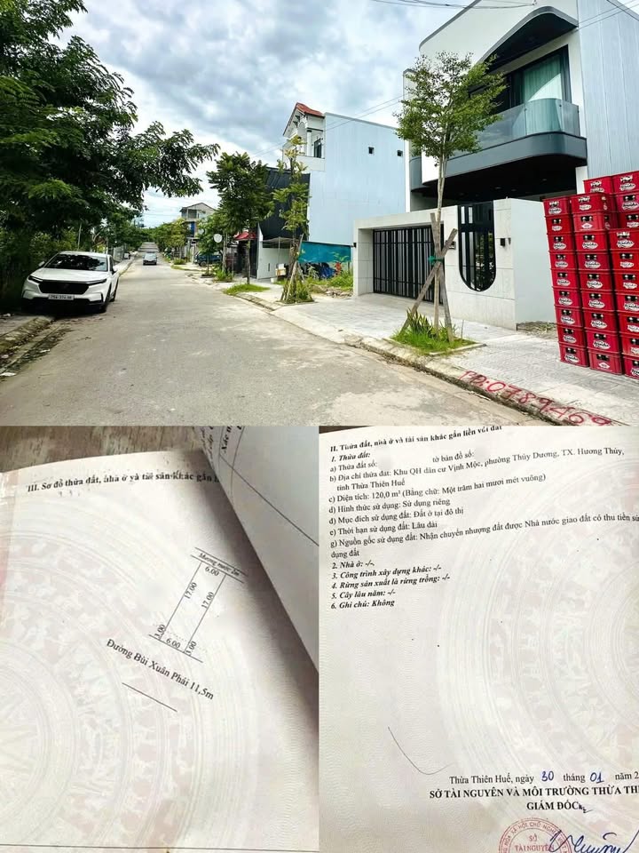 Đất KQH Vịnh Mộc, mặt tiền Bùi Xuân Phái 120m² giá 3.1 tỷ - Sổ hồng chính chủ!