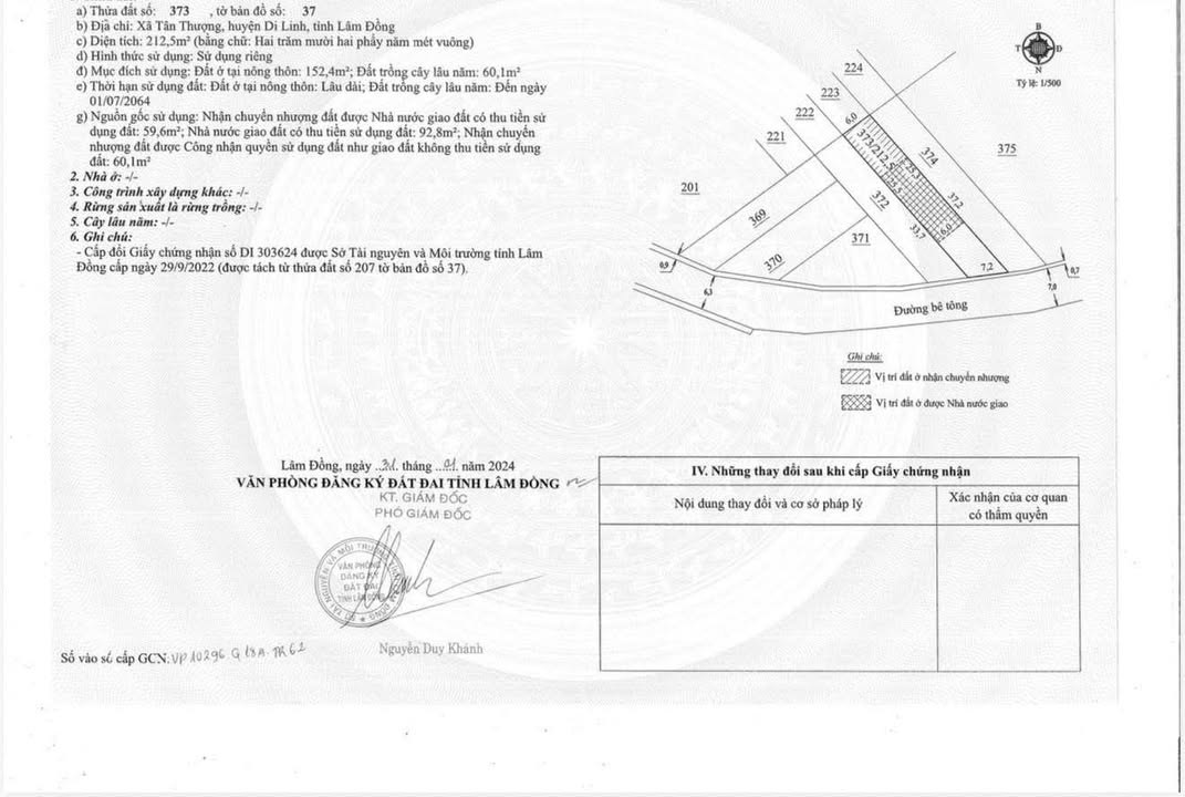 Đất nghỉ dưỡng Tân Thượng, Di Linh 212m² giá 360 triệu - View đồi núi tuyệt đẹp!