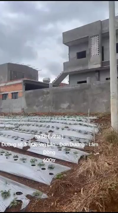 Đất thổ cư 72m² tại đường số 3, Quảng Lập - Giá chỉ 600 triệu!