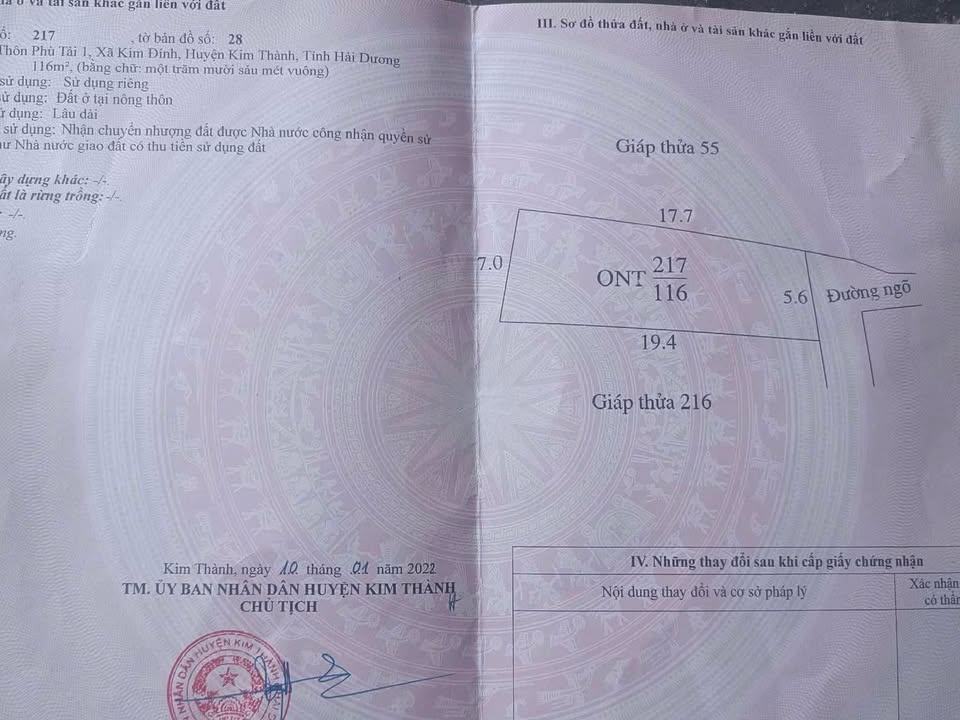 Đất nền Phù Tải 1, Kim Đính, 116m² giá 450 triệu - Cơ hội đầu tư hấp dẫn!