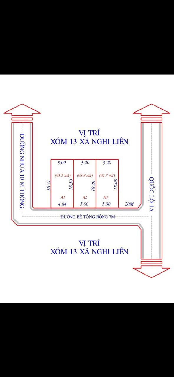 Đất Nghi Liên 92.7m² giá 2 tỷ - Vị trí giao thông thuận tiện