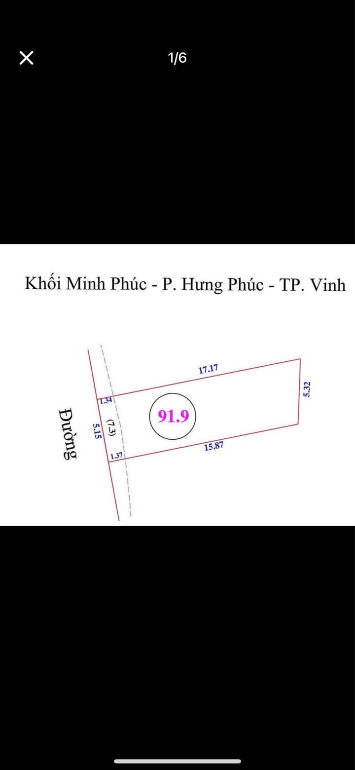 Bán đất phường Trường Vinh, TP Vinh, Nghệ An 91.9m² - Giá chỉ 5 tỷ