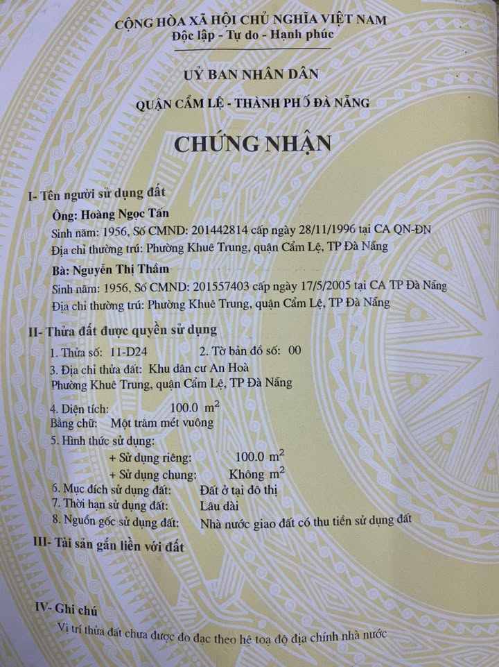 FrontHouse 42 Hoàng Xuân Hãn, Cẩm Lệ, 100m² giá 8.9 tỷ - Đối diện chợ Cẩm Lệ!