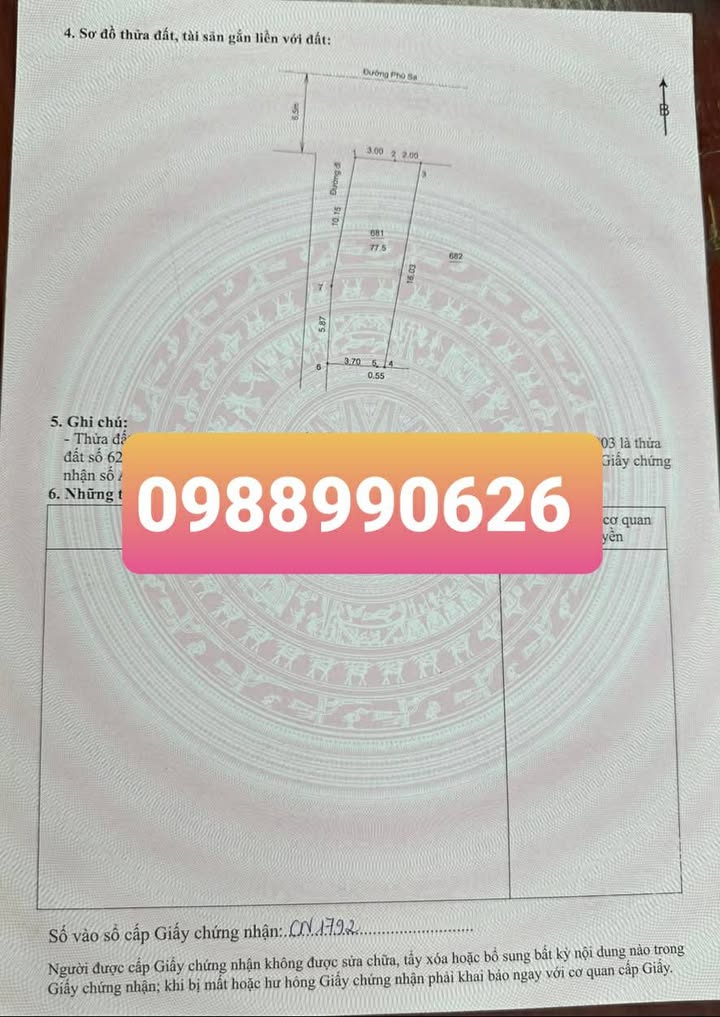 Đất mặt phố Phù Sa 77.5m² giá đầu tư - Lô góc sổ đỏ chính chủ!