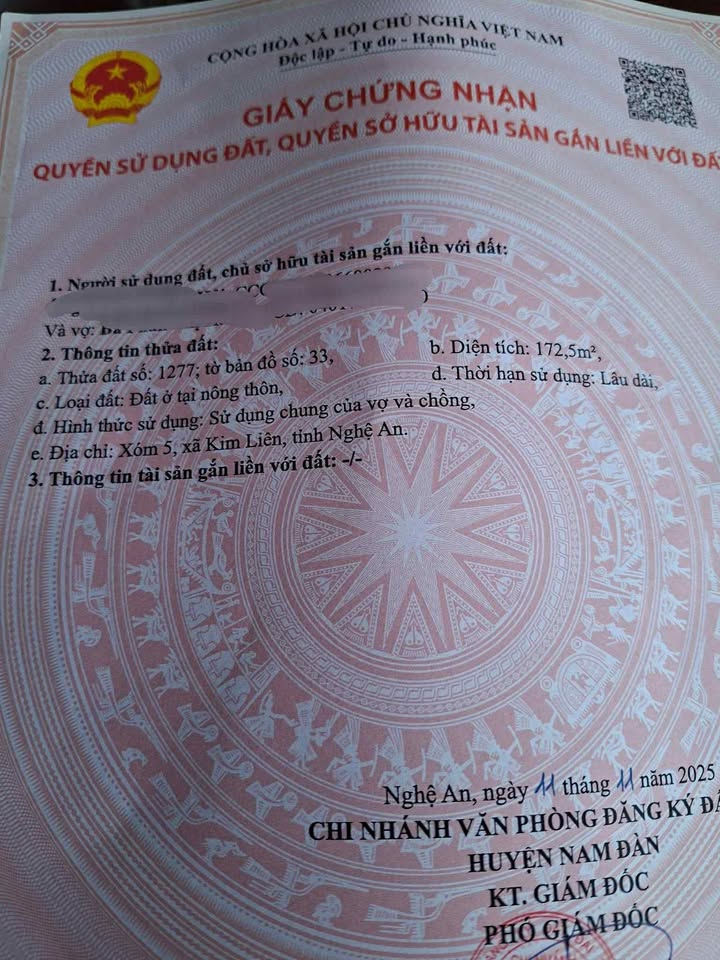 Đất nền Kim Liên, Nam Đàn 172m² - Cơ hội đầu tư tuyệt vời!