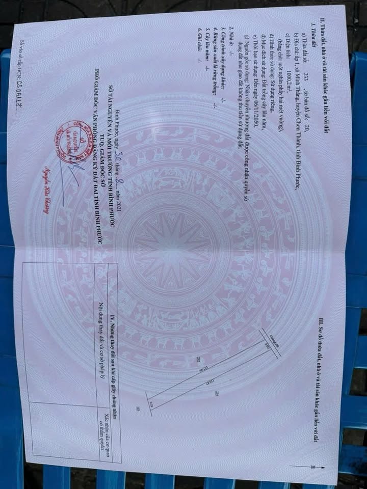 Đất nền Minh Thắng Chơn Thành 1000m² giá chỉ 300 triệu - Cơ hội đầu tư tuyệt vời!