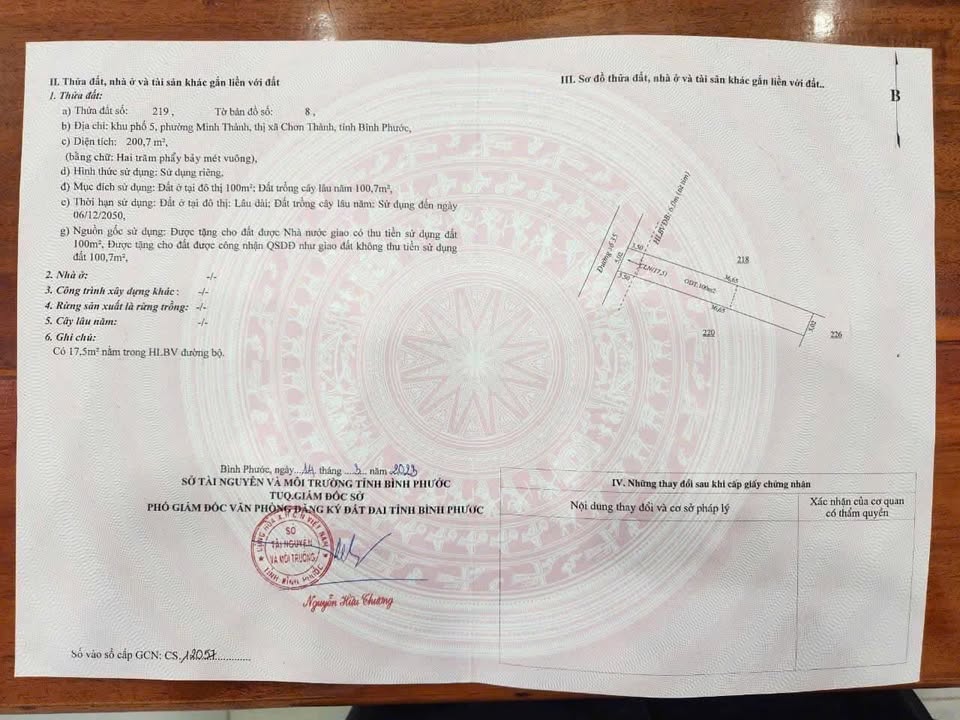 Đất thổ cư Minh Thành 200m² giá 400 triệu - Đầu tư sinh lời ngay!