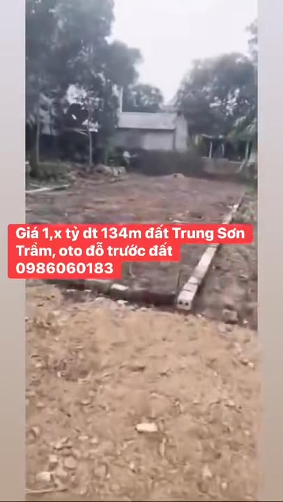 Đất ở Trung Sơn Trầm, Sơn Tây 134m² giá 1 tỷ - Đường ô tô đỗ cửa!