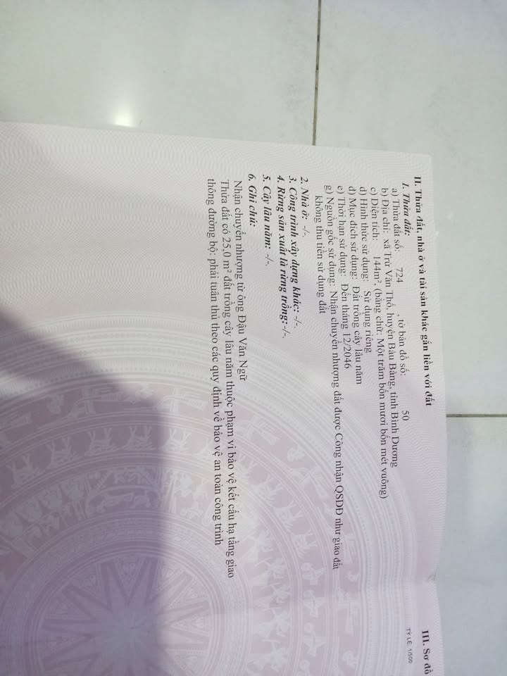 Đất nền Trừ Văn Thố, Bàu Bàng 145m² giá 600 triệu - Cơ hội đầu tư hấp dẫn!