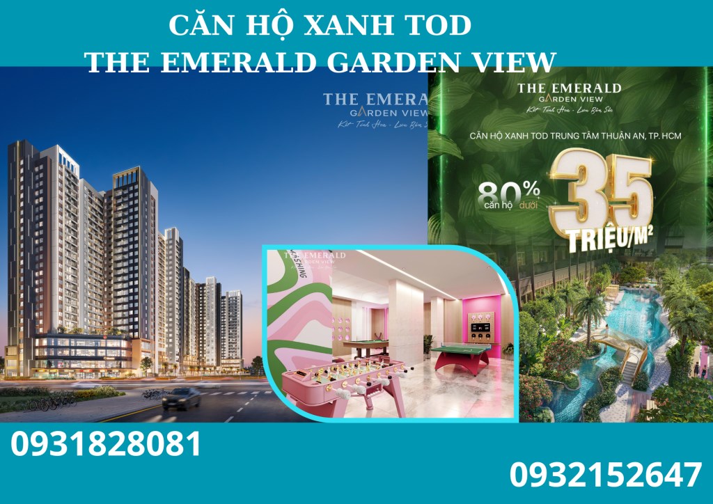 Căn hộ Emerald Garden View Thuận An 54m² giá 1.89 tỷ - Không gian sống lý tưởng giữa lòng thành phố!