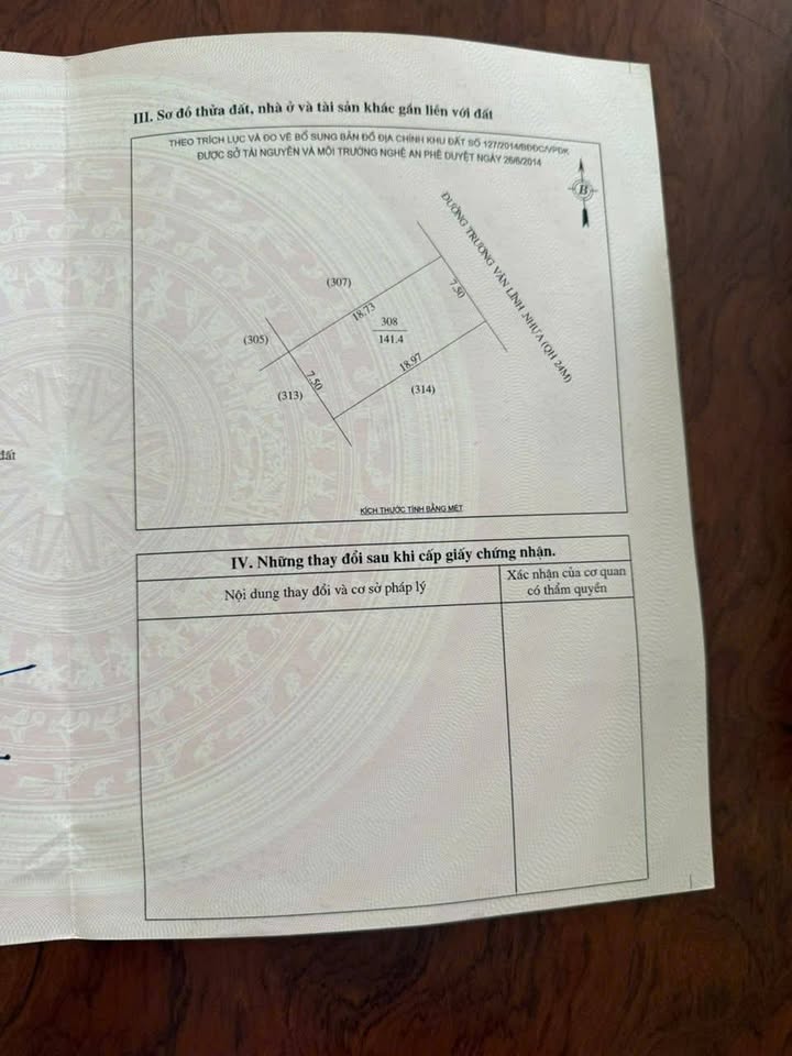 Lô đất mặt đường Trương Văn Lĩnh, TP Vinh 141m² - Bàn giao nhà ngay chính chủ!