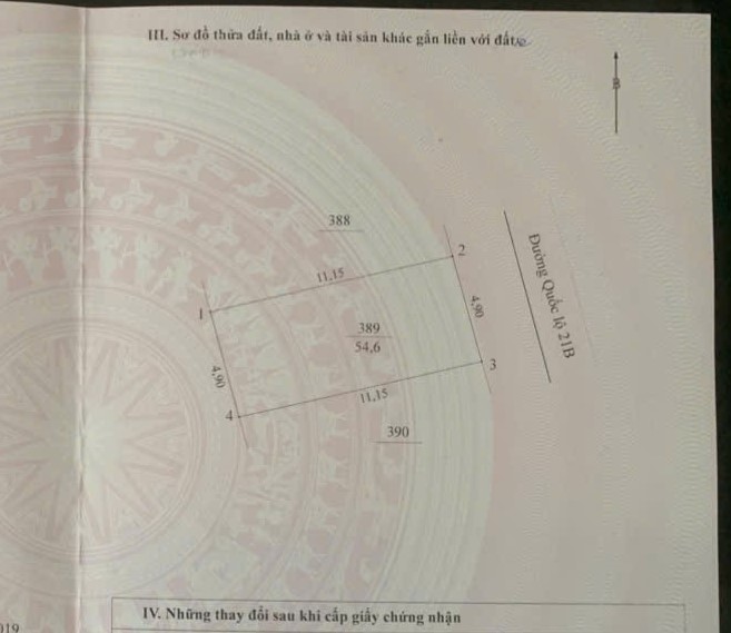 Đất 2 mặt tiền Quốc lộ 21B, Lương Xá, 54,6m² - Kinh doanh cực phẩm!