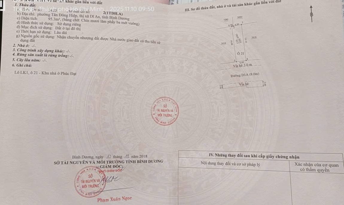 Lô Đất Đẹp KDC Phúc Đạt Tân Đông Hiệp 95m² giá 4.1 tỷ - Cơ hội đầu tư tuyệt vời!