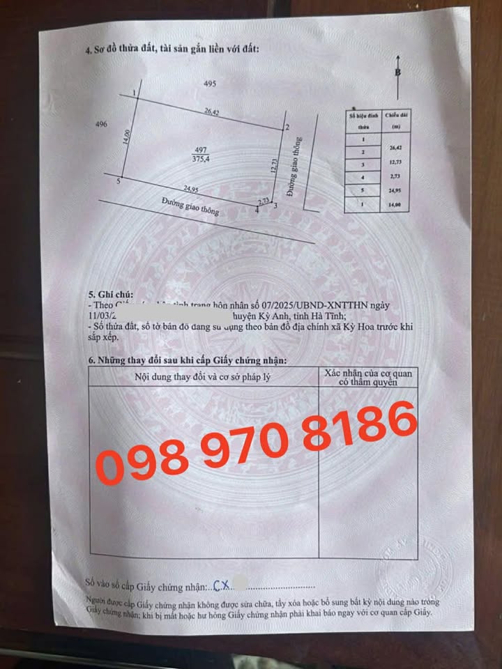 Đất góc 2 mặt tiền thôn Hoa Thắng, Kỳ Hoa 375m² - Pháp lý rõ ràng, giá thỏa thuận!