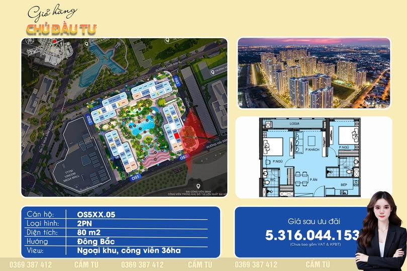 Căn hộ The Opus One Vinhomes Grand Park Q9 54m² - Sở hữu ngay không gian sống đẳng cấp!