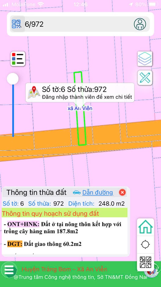 Đất An Viễn Trảng Bom 248m² giá chỉ 5 triệu/m² - Cơ hội đầu tư hấp dẫn!