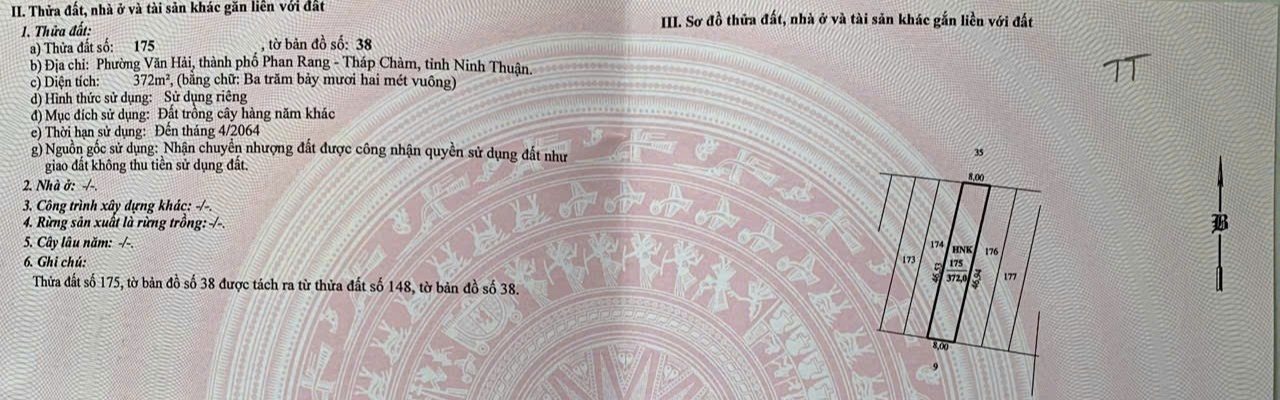 Đất trồng cây tại phường Văn Hải, Ninh Thuận 372m² - Giá thương lượng hấp dẫn!