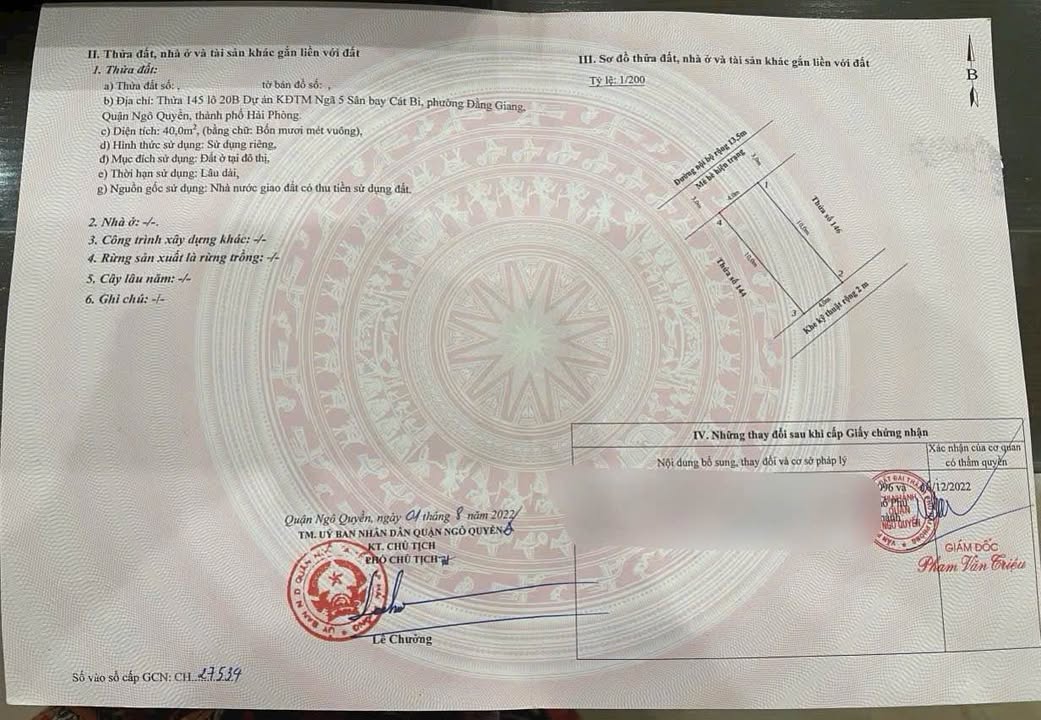 Đất nền Lê Hồng Phong, Đằng Giang, Ngô Quyền 40m² giá 5.36 tỷ - Cơ hội đầu tư hấp dẫn!