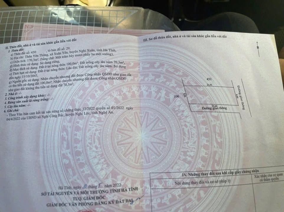 Đất nền 2 mặt tiền Xuân Yên 160m² giá 1 tỷ - Đầu tư sinh lời ngay!