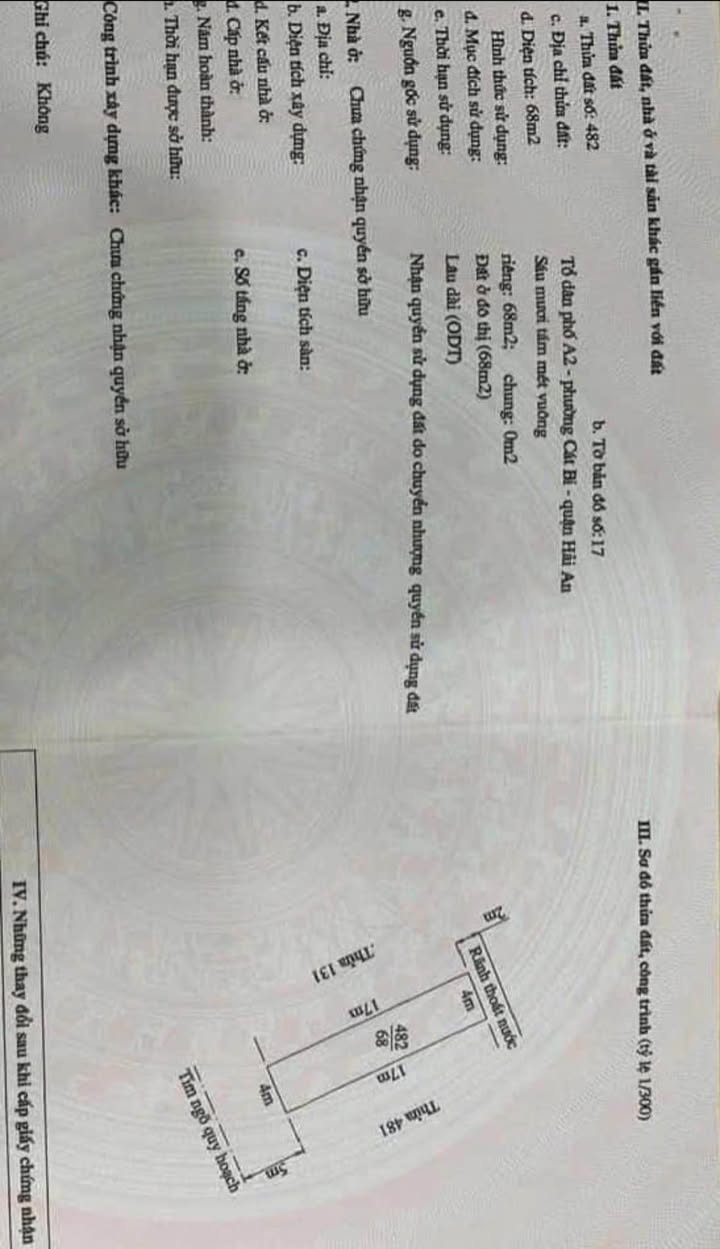 Đất nền Nguyễn Văn Hới Hải An 68m² giá 4 tỷ - Ô tô ra vào thoải mái!