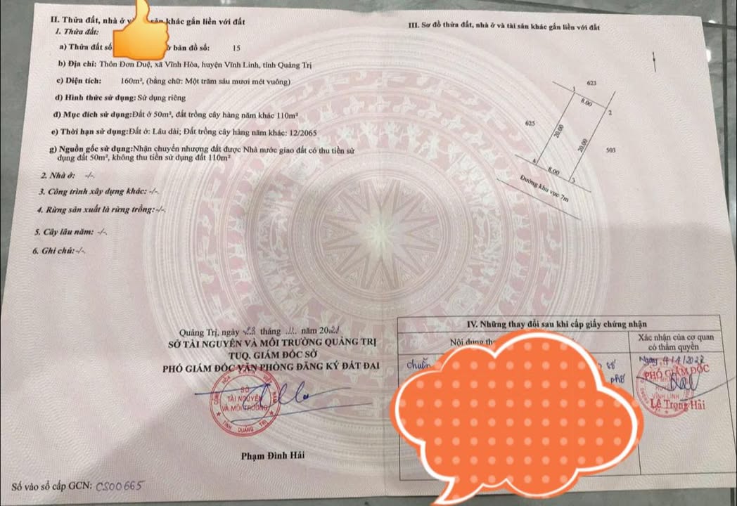 Đất nền Vĩnh Hòa, Vĩnh Linh 160m² - Đầu tư sinh lời lý tưởng!