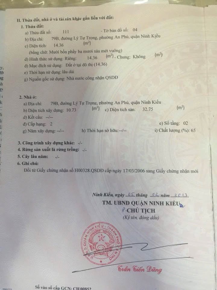 Nhà mặt tiền đường Lý Tự Trọng, Cần Thơ 51m² giá 8.5 tỷ - Cơ hội đầu tư sinh lời