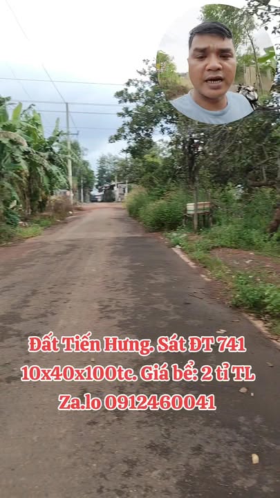 Đất nền Tiến Hưng 400m² giá 2 tỷ - Đường nhựa thông, gần KCN!