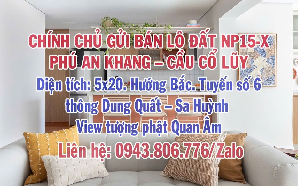 Đất nền Khu đô thị Phú An Khang, Quảng Ngãi 100m² giá 1.1 tỷ - Hướng Bắc sạch đẹp!