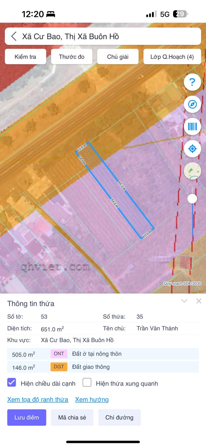 Đất nền Cư Bao - Buôn Hồ 500m² giá 3.8 tỷ - Đầu tư sinh lời cao!