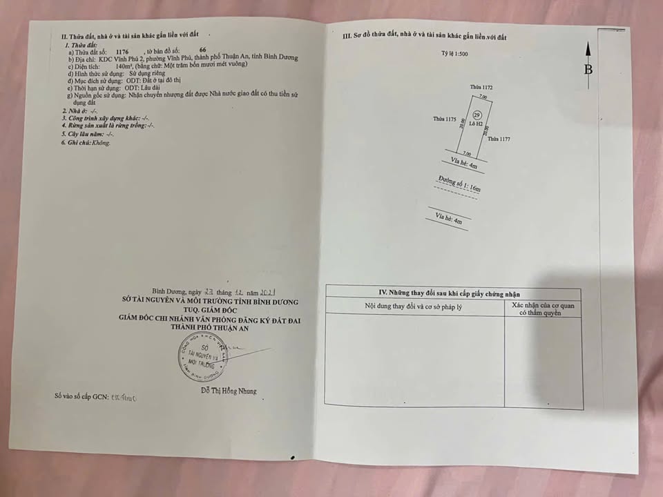 Đất nền KDC Vĩnh Phú 2, 140m² giá 7 tỷ - Pháp lý rõ ràng, tiện ích đầy đủ!