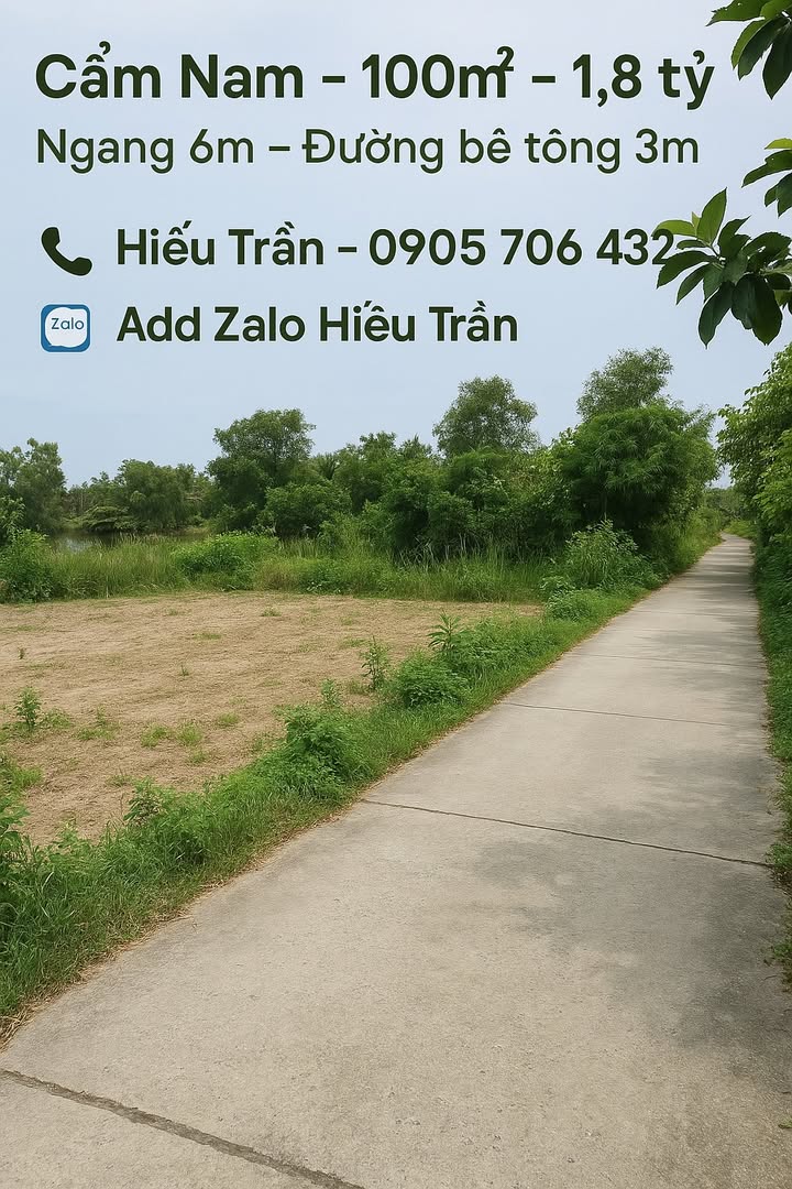 Đất nền Cẩm Nam Hội An 100m² giá 1,8 tỷ - Cơ hội đầu tư tuyệt vời!